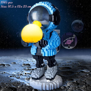 Lego phi hành gia cầm mặt trăng có đèn Hoodie xanh